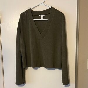 H&M Olive knit Women's Top